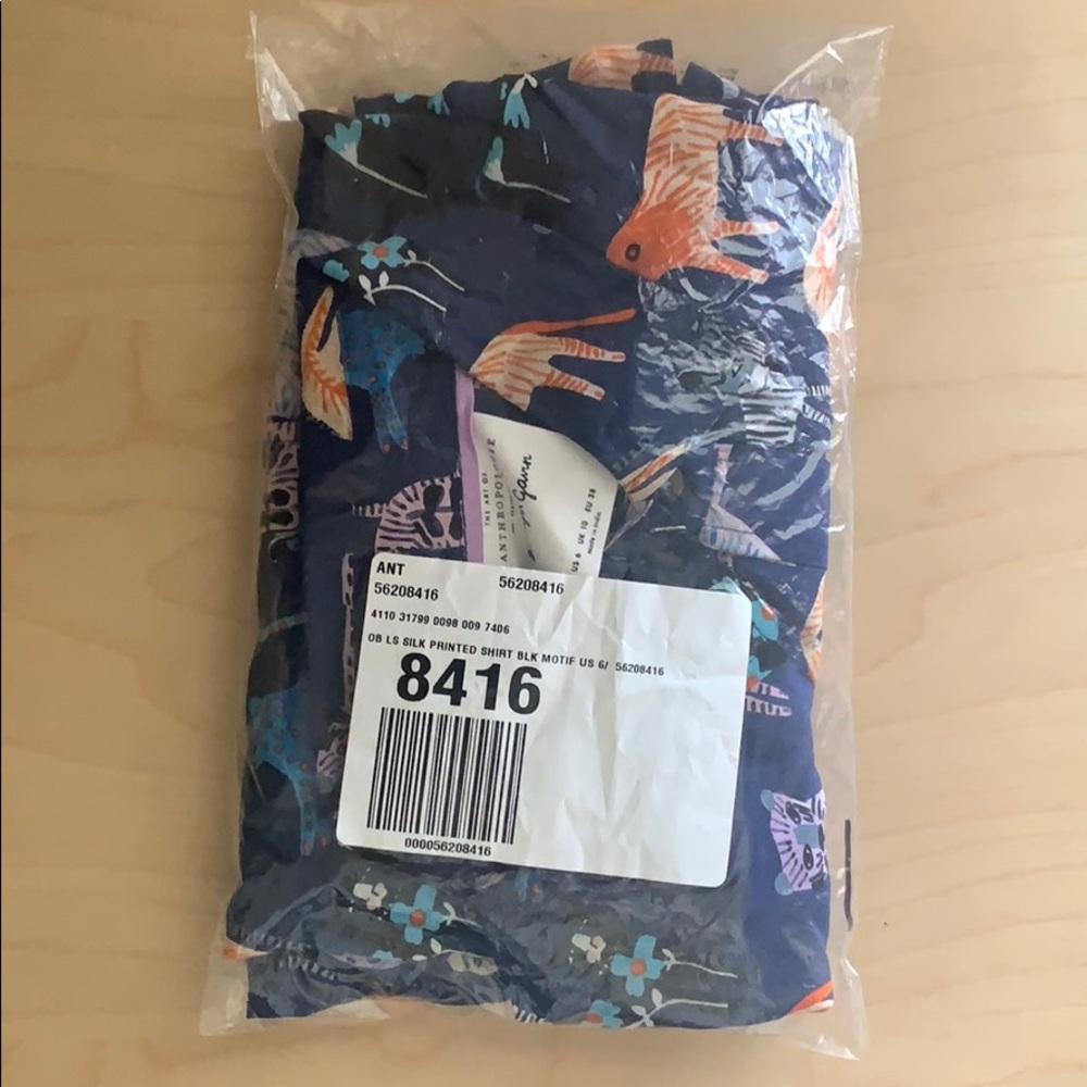Anthropologie Carolyn Gavin Mariposa Silk Blouse - Picture 7 of 8